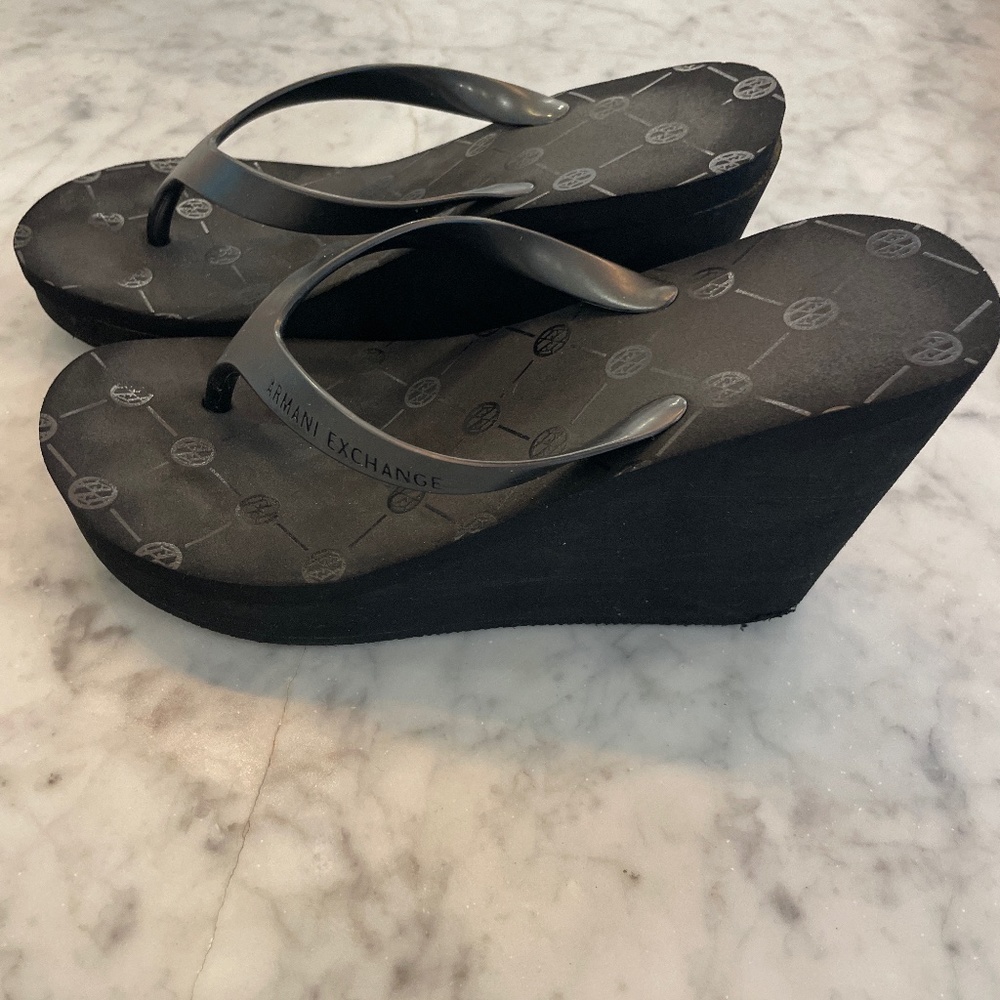 Armani exchange wedge heels